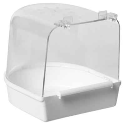 Vogel-Badehaus halbrund – Weiß