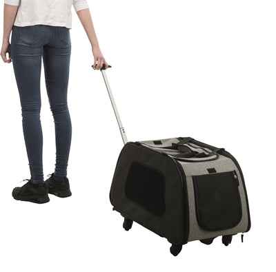 Reisetrolley Travel Basket Schwarz/Hellgrau