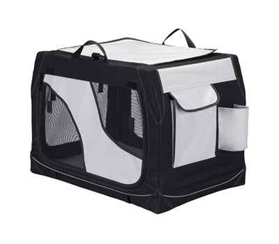 Transportbox Vario für Hunde Schwarz/Grau 61×43×46 cm