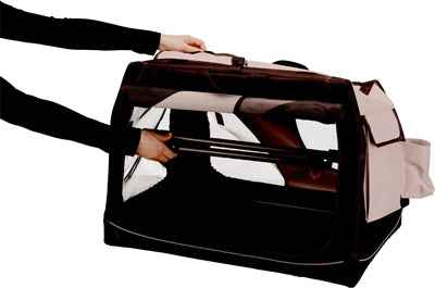 Transportbox Vario für Hunde Schwarz/Grau 61×43×46 cm