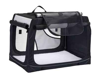 Transportbox Vario für Hunde Schwarz/Grau 61×43×46 cm