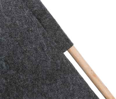 Trixie Katzenkorb Tipi Filz Anthrazit – Katzenzelt mit Plüschkissen 55×65 cm