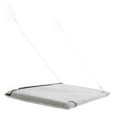 Trixie Fenster-Hängematte für Katzen – Velours Grau 50×30 cm