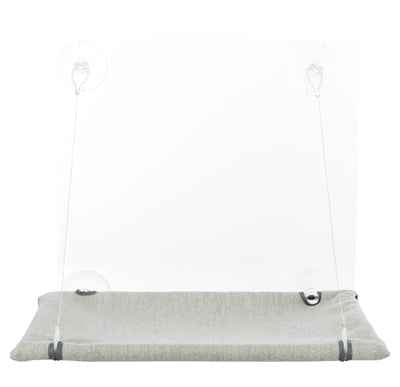 Trixie Fenster-Hängematte für Katzen – Velours Grau 50×30 cm