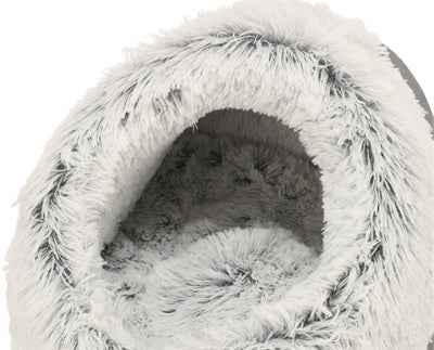 Trixie Katzenkorb Iglu Harvey – Grau/Weiß-Schwarz 41×35×26 cm