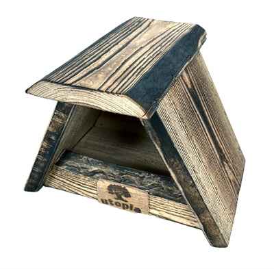 Nistkasten Rotkehlchen/Amsel aus gebranntem Douglasienholz