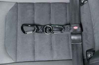 Autosicherheitsgurt Universal mit Karabiner Schwarz – 30 × 2,5 cm