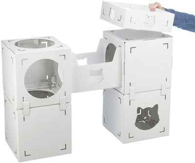 Trixie Katzenmöbel Casa Cara Karton Weiss