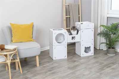 Trixie Katzenmöbel Casa Cara Karton Weiss