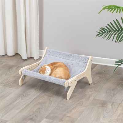 Trixie Hängematte Wood Grey – Katzenhängematte flexibel 47×24×38 cm