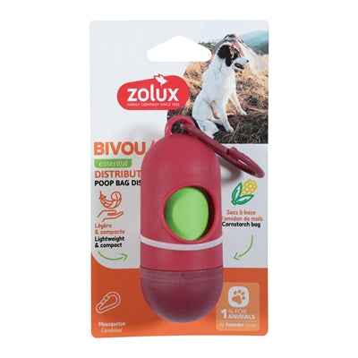 Kotbeutelhalter Bivouak Rot mit 15 Beuteln