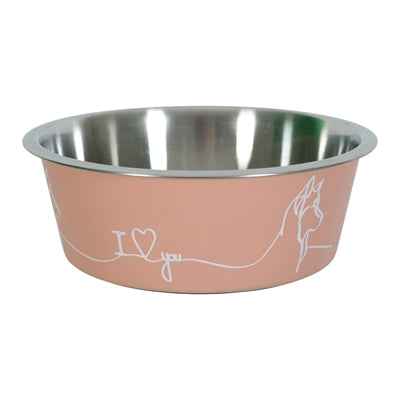 Hunde-Futternapf Love Pink Edelstahl – 400 ml