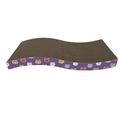 Cat Scratcher Wave Kratzkarton Lila mit Katzenminze