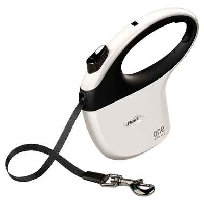 Flexi Rollleine One Tape 5 m – für Hunde bis 30 kg, Softgrip-Griff