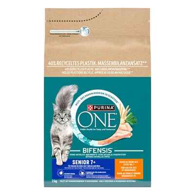 Purina One Senior Huhn & Getreide – Trockenfutter für Katzen ab 7 J. 3 kg