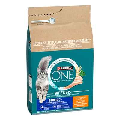 Purina One Senior Huhn & Getreide – Trockenfutter für Katzen ab 7 J. 3 kg